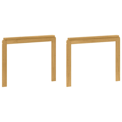 Armrests Module 2 pcs White 79 x 6 x 61 cm Solid Acacia Wood