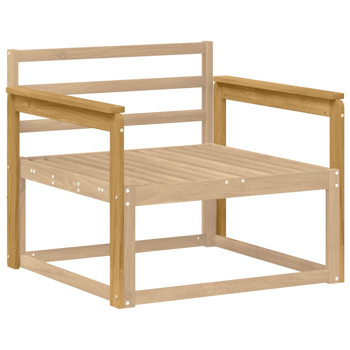 Armrests Module 2 pcs White 79 x 6 x 61 cm Solid Acacia Wood