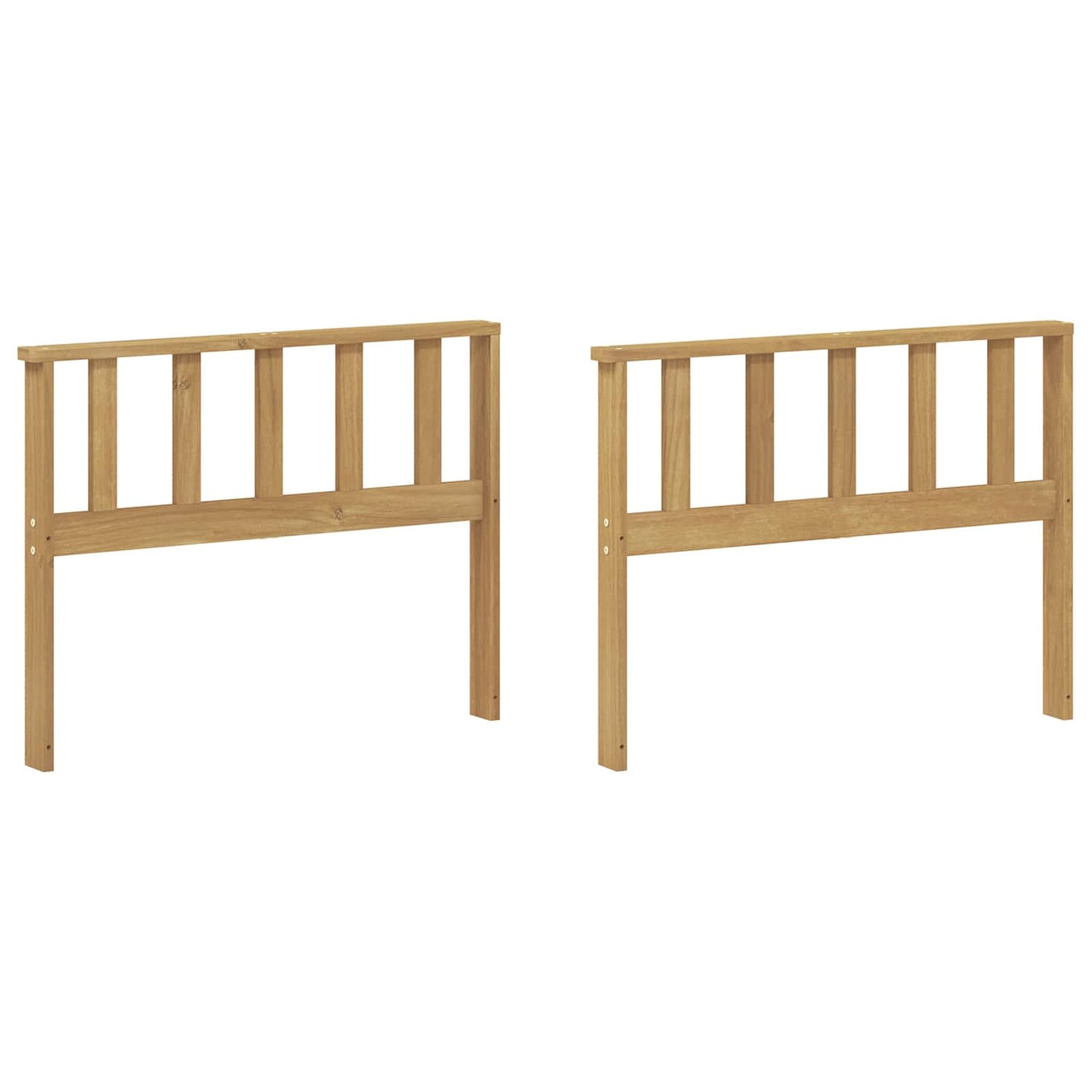 Armrests Module 2 pcs White 80 x 6 x 61 cm Solid Acacia Wood