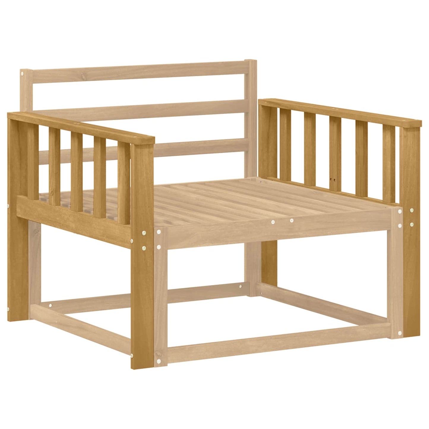 Armrests Module 2 pcs White 80 x 6 x 61 cm Solid Acacia Wood