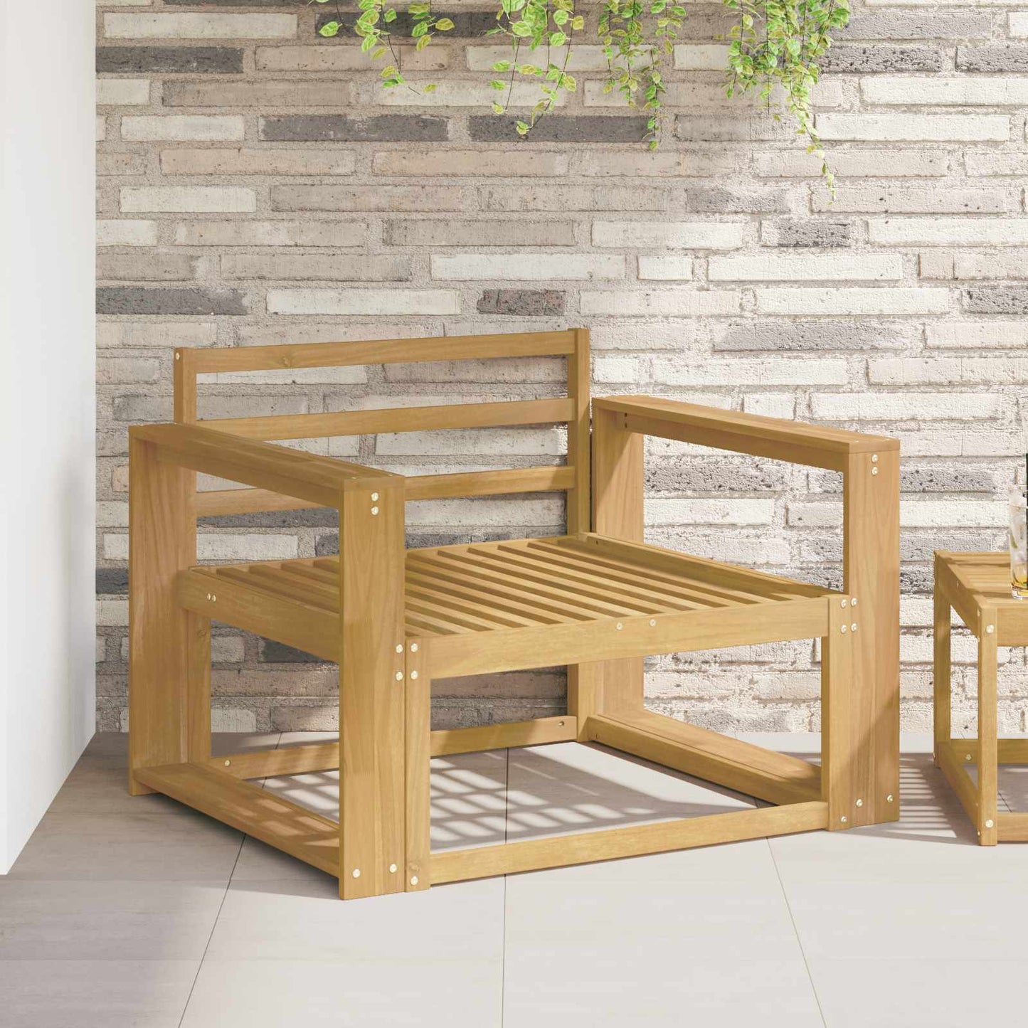 Armrests Module 2 pcs White 78.5 x 10 x 61 cm Solid Acacia Wood