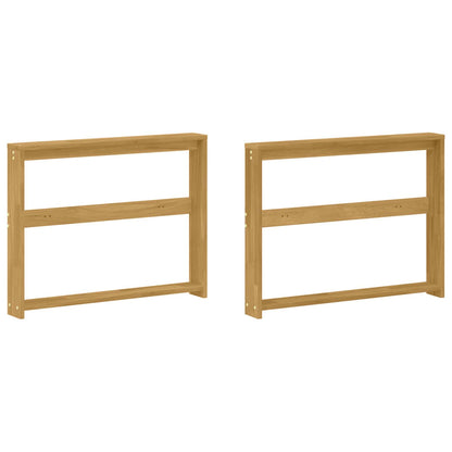 Armrests Module 2 pcs White 78.5 x 10 x 61 cm Solid Acacia Wood
