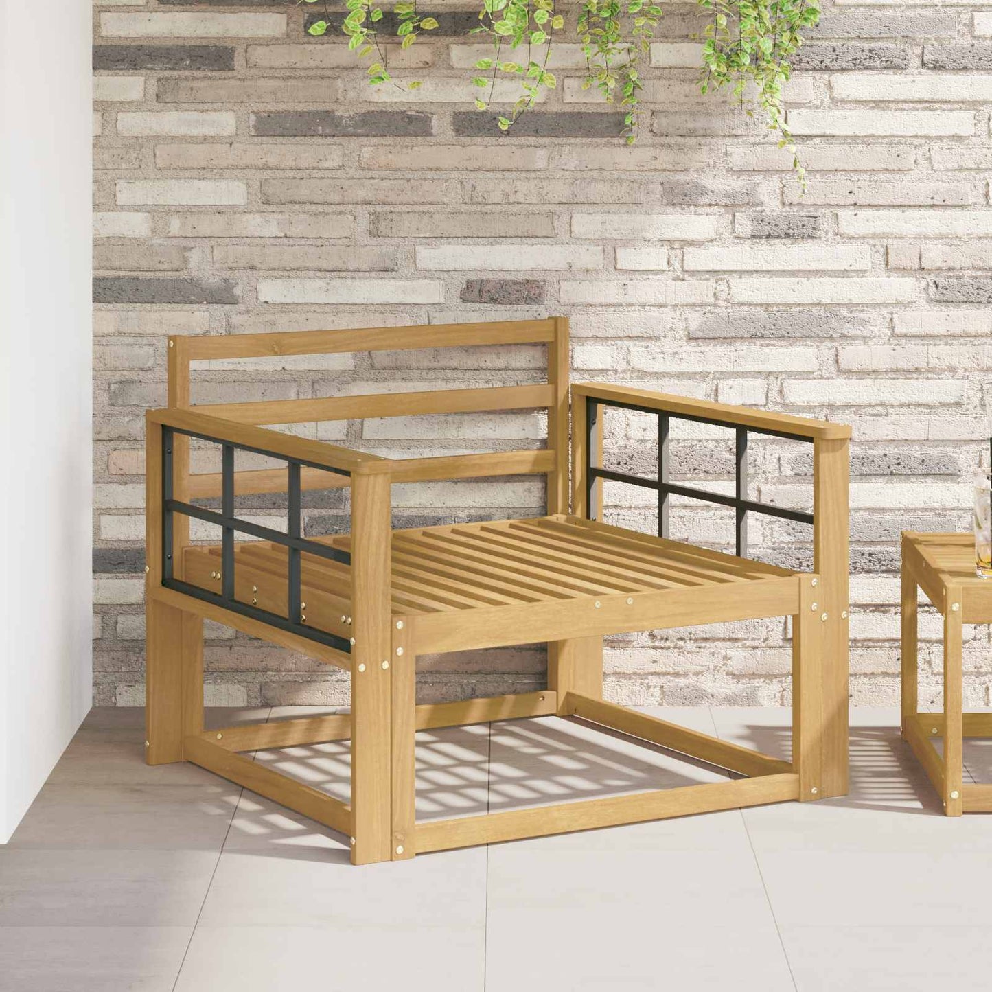 Armrests Module 2 pcs White 80 x 6 x 61 cm Solid Acacia Wood