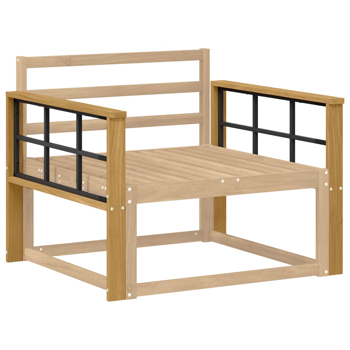 Armrests Module 2 pcs White 80 x 6 x 61 cm Solid Acacia Wood