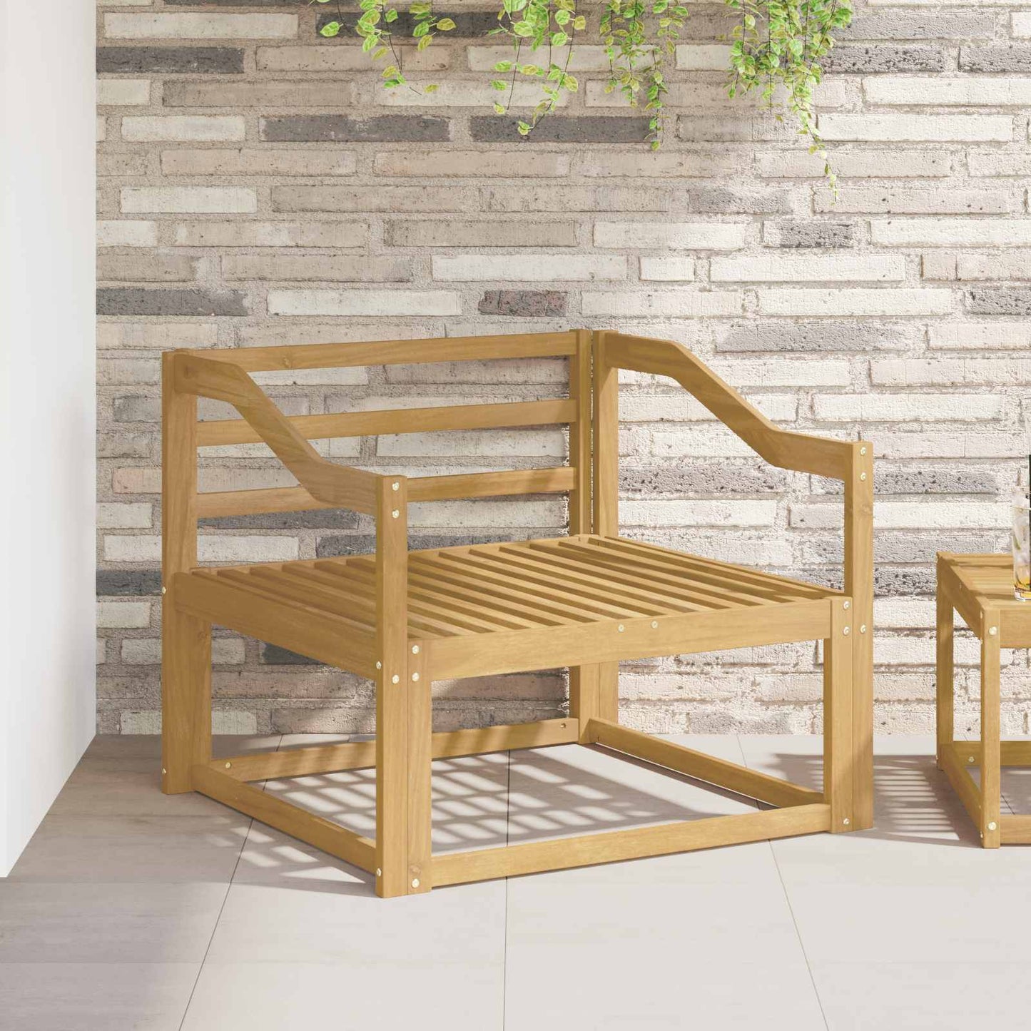 Armrests Module 2 pcs White 79 x 4 x 73 cm Solid Acacia Wood