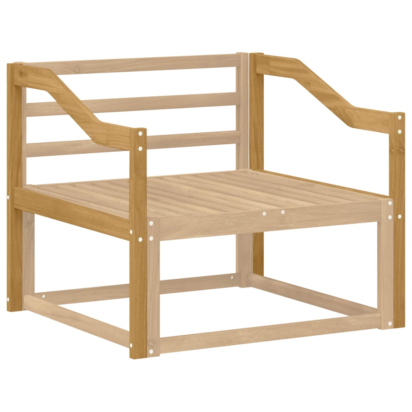 Armrests Module 2 pcs White 79 x 4 x 73 cm Solid Acacia Wood