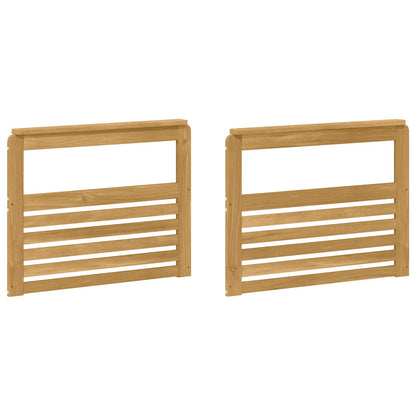 Armrests Module 2 pcs White 79 x 6 x 61 cm Solid Acacia Wood
