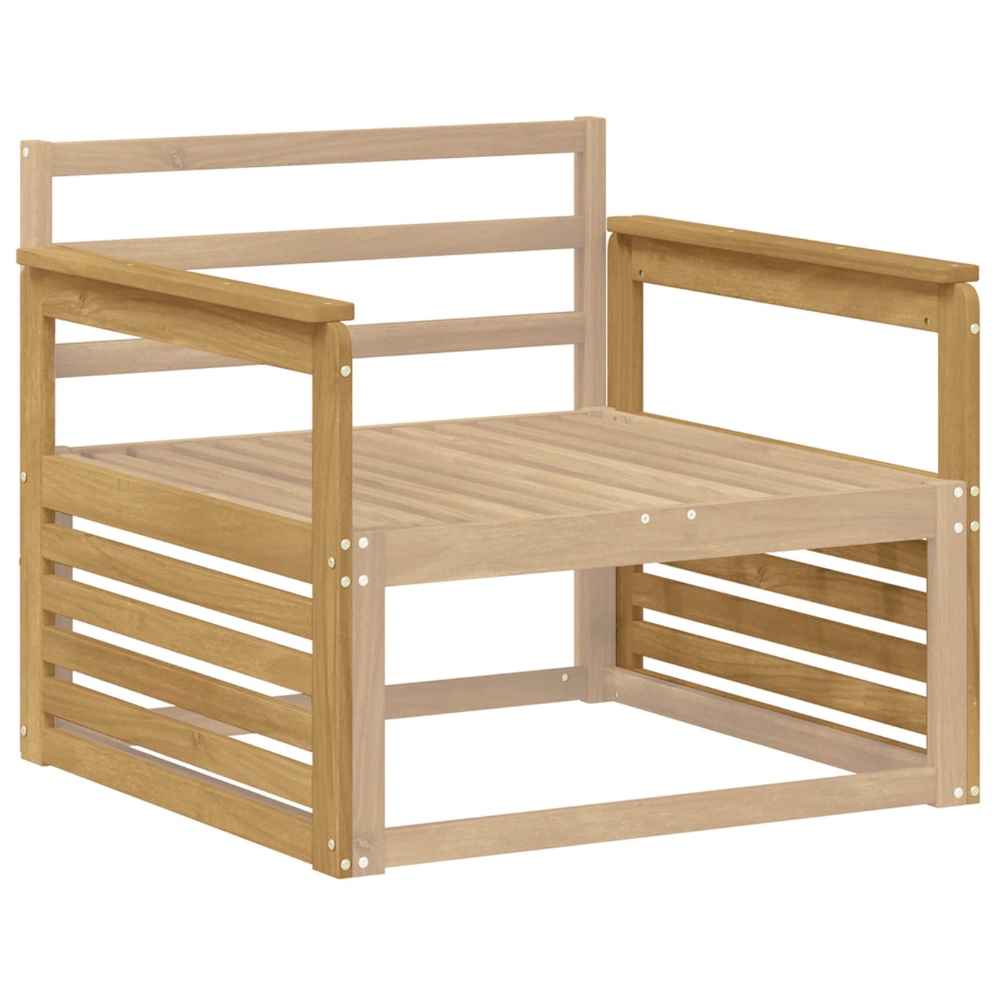 Armrests Module 2 pcs White 79 x 6 x 61 cm Solid Acacia Wood
