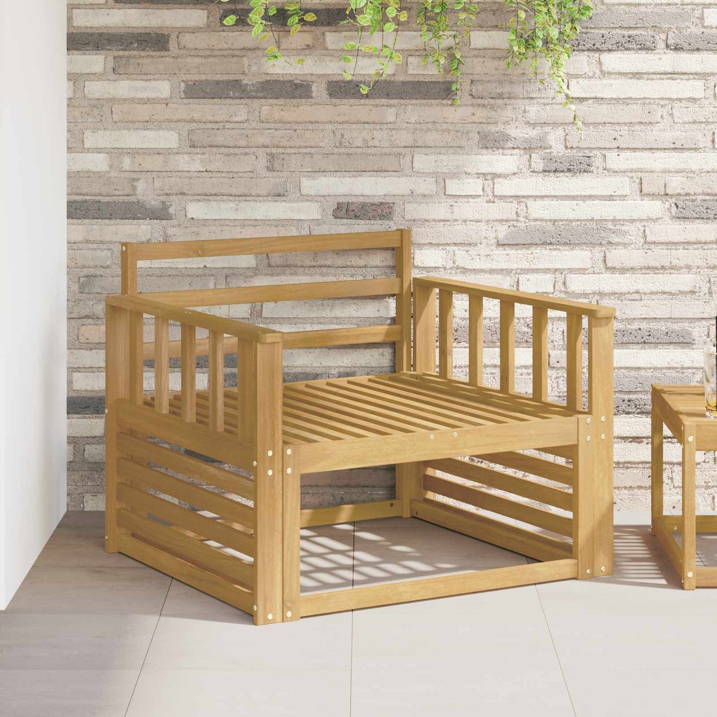 Armrests Module 2 pcs White 80 x 6 x 61 cm Solid Acacia Wood
