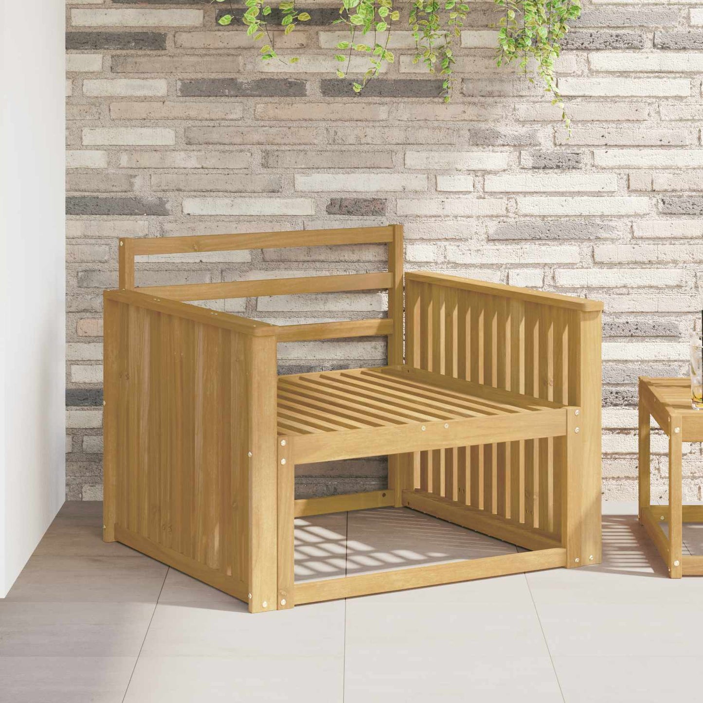 Armrests Module 2 pcs White 80 x 6 x 61 cm Solid Acacia Wood