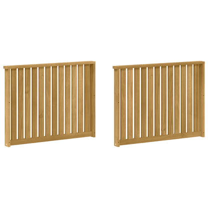 Armrests Module 2 pcs White 80 x 6 x 61 cm Solid Acacia Wood