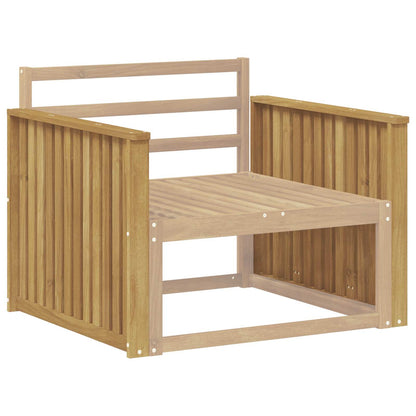Armrests Module 2 pcs White 80 x 6 x 61 cm Solid Acacia Wood