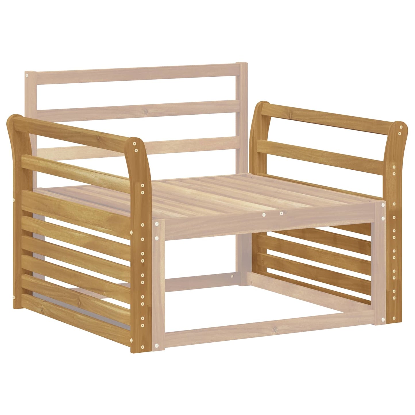 Armrests Module 2 pcs White 78.5 x 8.5 x 60 cm