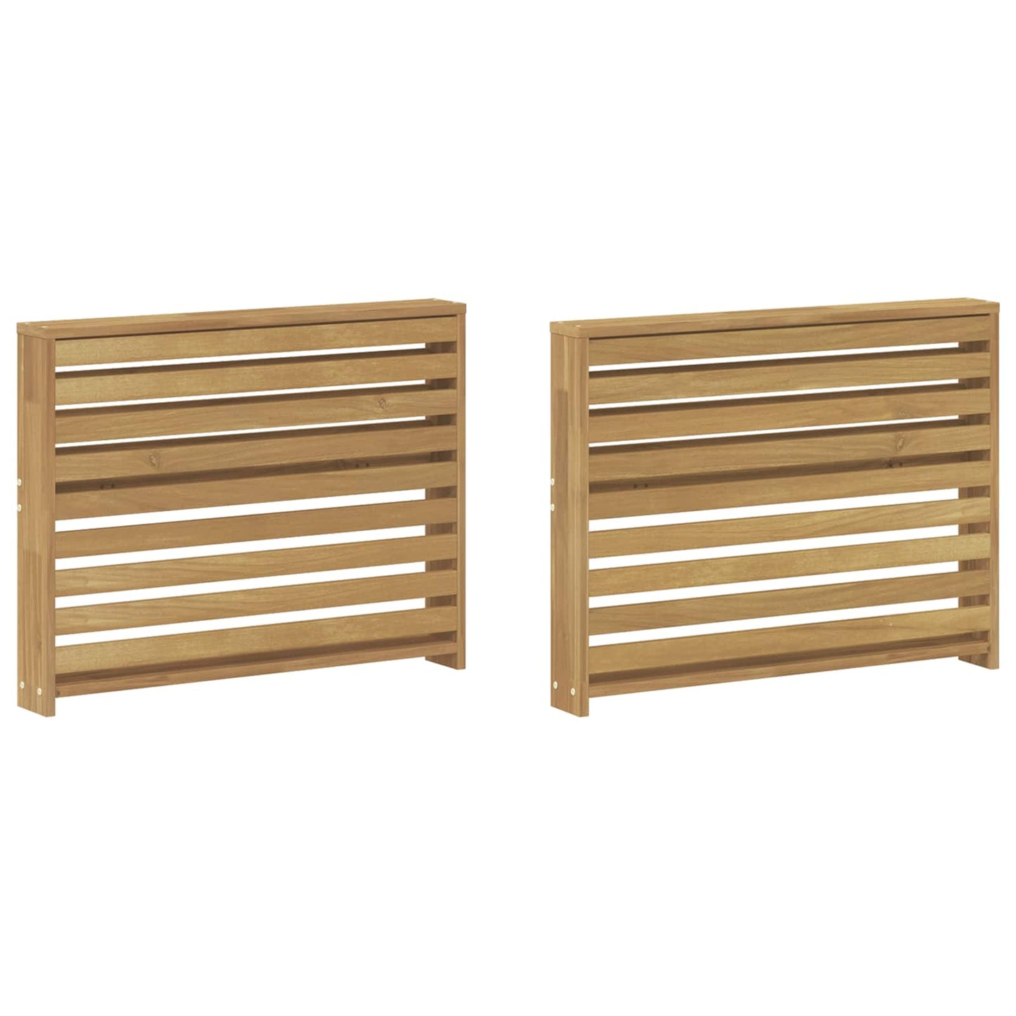 Armrests Module 2 pcs White 78.5 x 10 x 61 cm Solid Acacia Wood