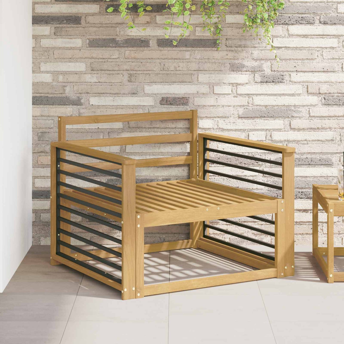 Armrests Module 2 pcs White 80 x 6 x 61 cm Solid Acacia Wood