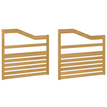 Armrests Module 2 pcs White 79 x 4 x 73 cm Solid Acacia Wood