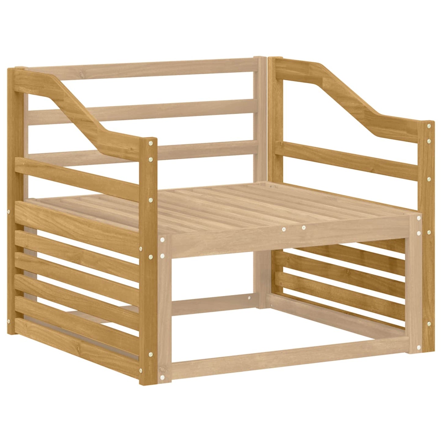 Armrests Module 2 pcs White 79 x 4 x 73 cm Solid Acacia Wood
