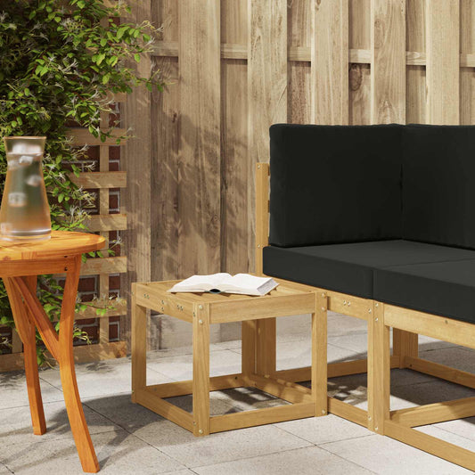 Outdoor Stool Bench White 43 x 43 x 37 cm Solid Acacia Wood