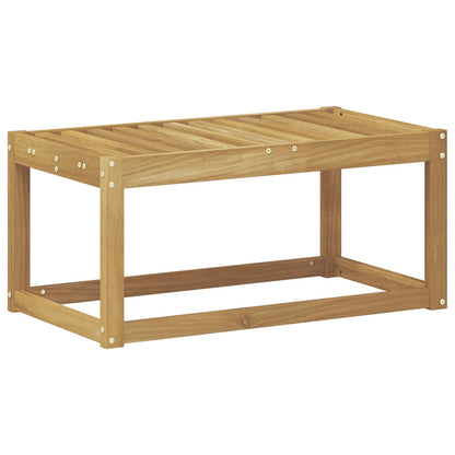 Outdoor Stool Bench White 79 x 43 x 37 cm Solid Acacia Wood