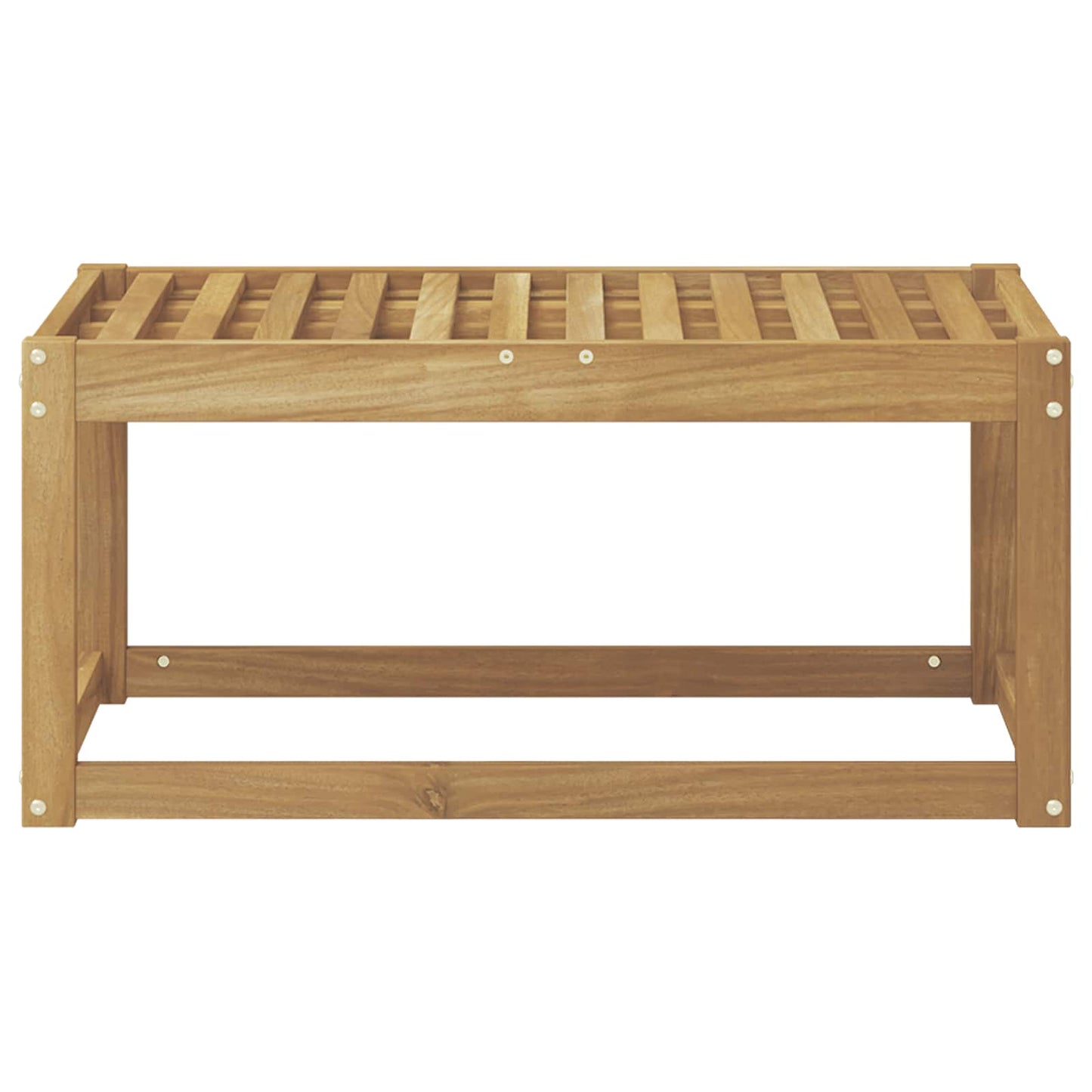 Outdoor Stool Bench White 79 x 43 x 37 cm Solid Acacia Wood