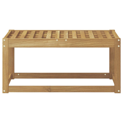 Outdoor Stool Bench White 79 x 43 x 37 cm Solid Acacia Wood