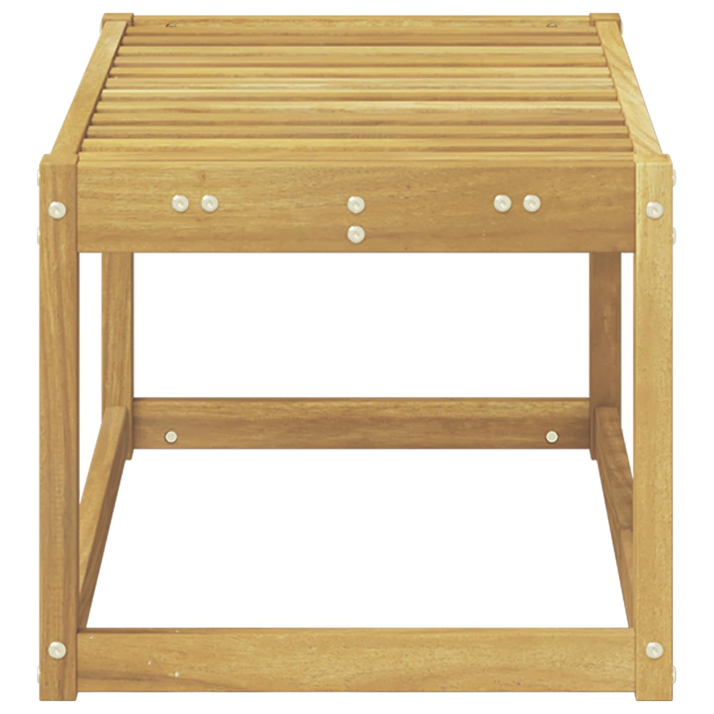Outdoor Stool Bench White 79 x 43 x 37 cm Solid Acacia Wood