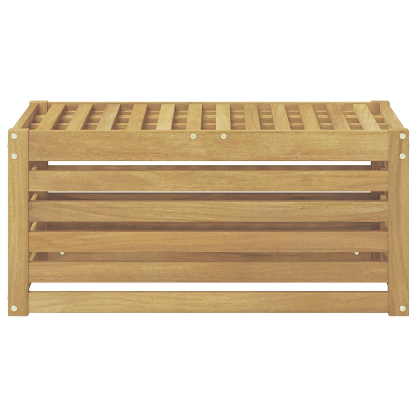 Outdoor Stool Bench White 79 x 43 x 37 cm Solid Acacia Wood