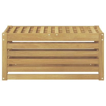 Outdoor Stool Bench White 79 x 43 x 37 cm Solid Acacia Wood