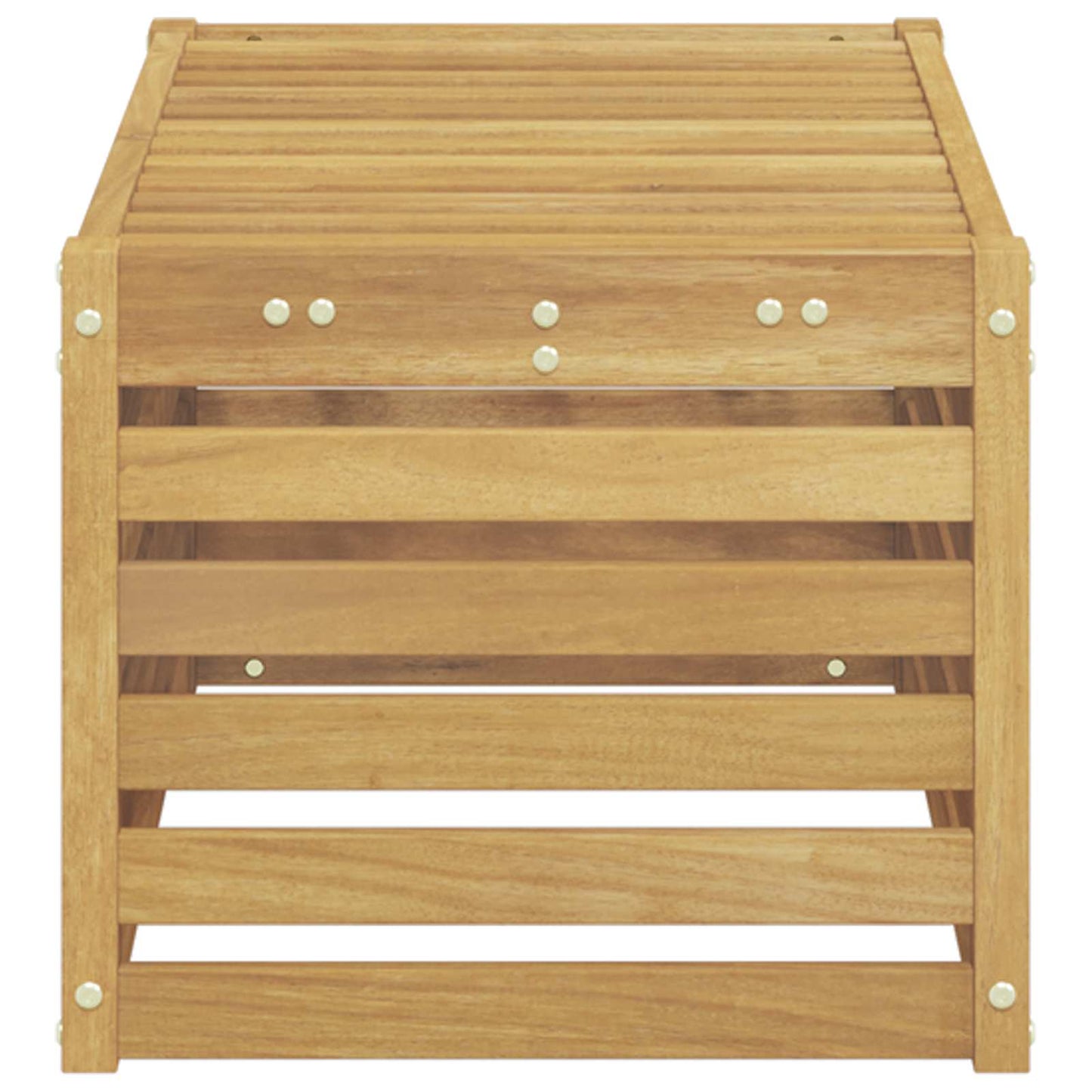 Outdoor Stool Bench White 79 x 43 x 37 cm Solid Acacia Wood