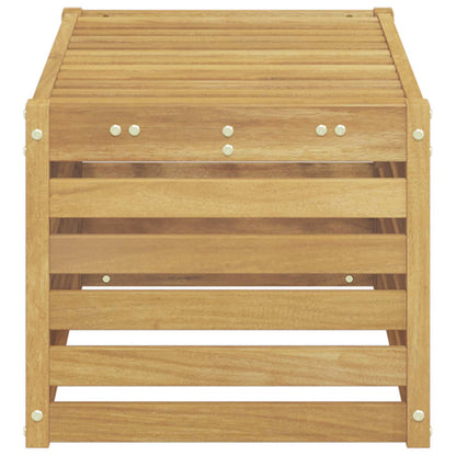 Outdoor Stool Bench White 79 x 43 x 37 cm Solid Acacia Wood
