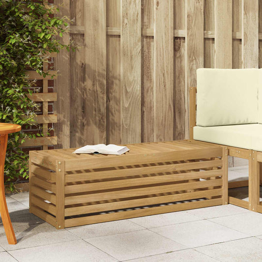 Outdoor Stool Bench White 115 x 43 x 37 cm Solid Acacia Wood