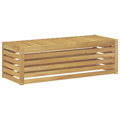 Outdoor Stool Bench White 115 x 43 x 37 cm Solid Acacia Wood