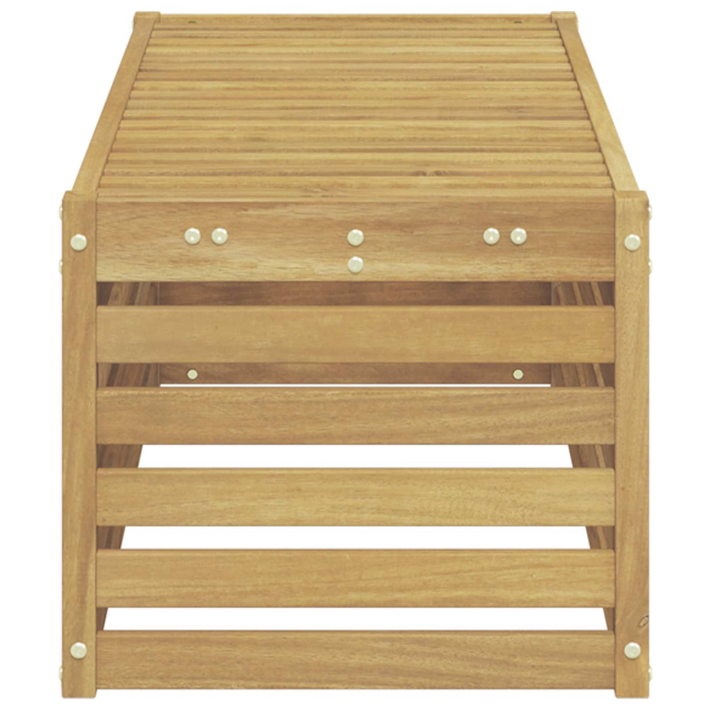 Outdoor Stool Bench White 115 x 43 x 37 cm Solid Acacia Wood