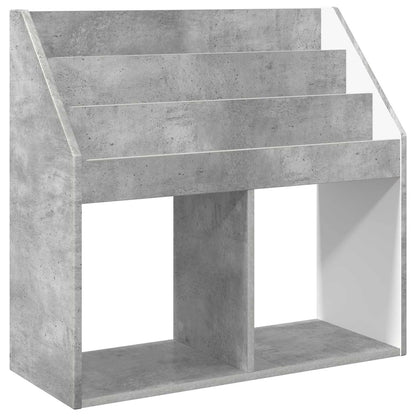 Kids Bookshelf with Storage Concrete Grey 72.5 x 29.5 x 69 cm