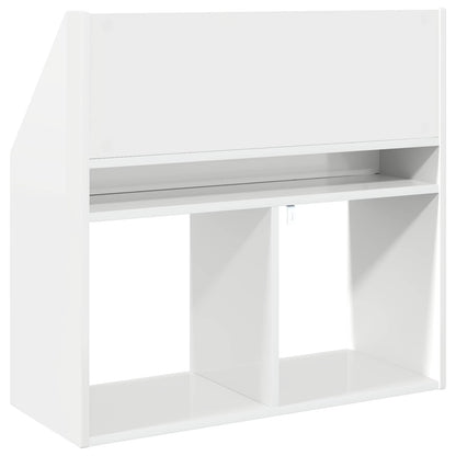 Kids Bookshelf High Gloss White 72.5 x 29.5 x 69 cm