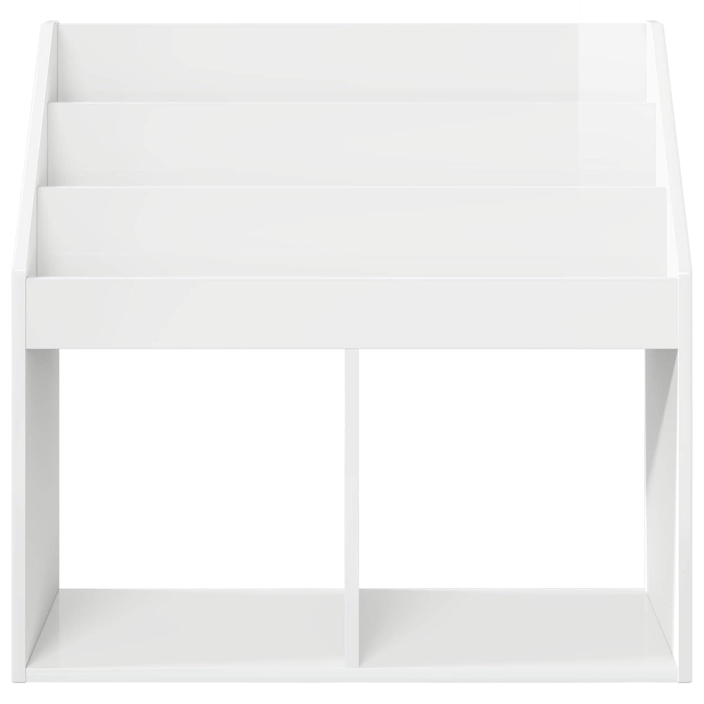 Kids Bookshelf High Gloss White 72.5 x 29.5 x 69 cm