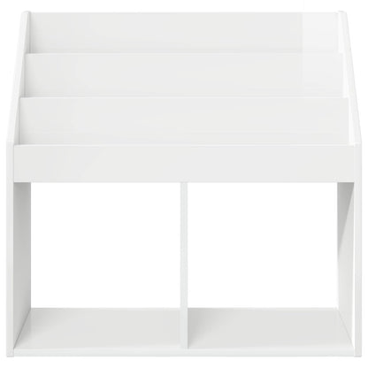 Kids Bookshelf High Gloss White 72.5 x 29.5 x 69 cm