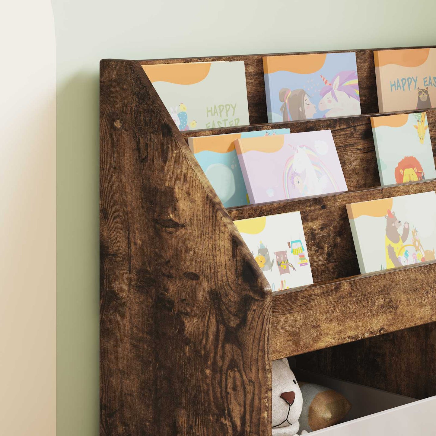 Kids Bookshelf Smoked Oak 72.5 x 29.5 x 69 cm Engineered Wood