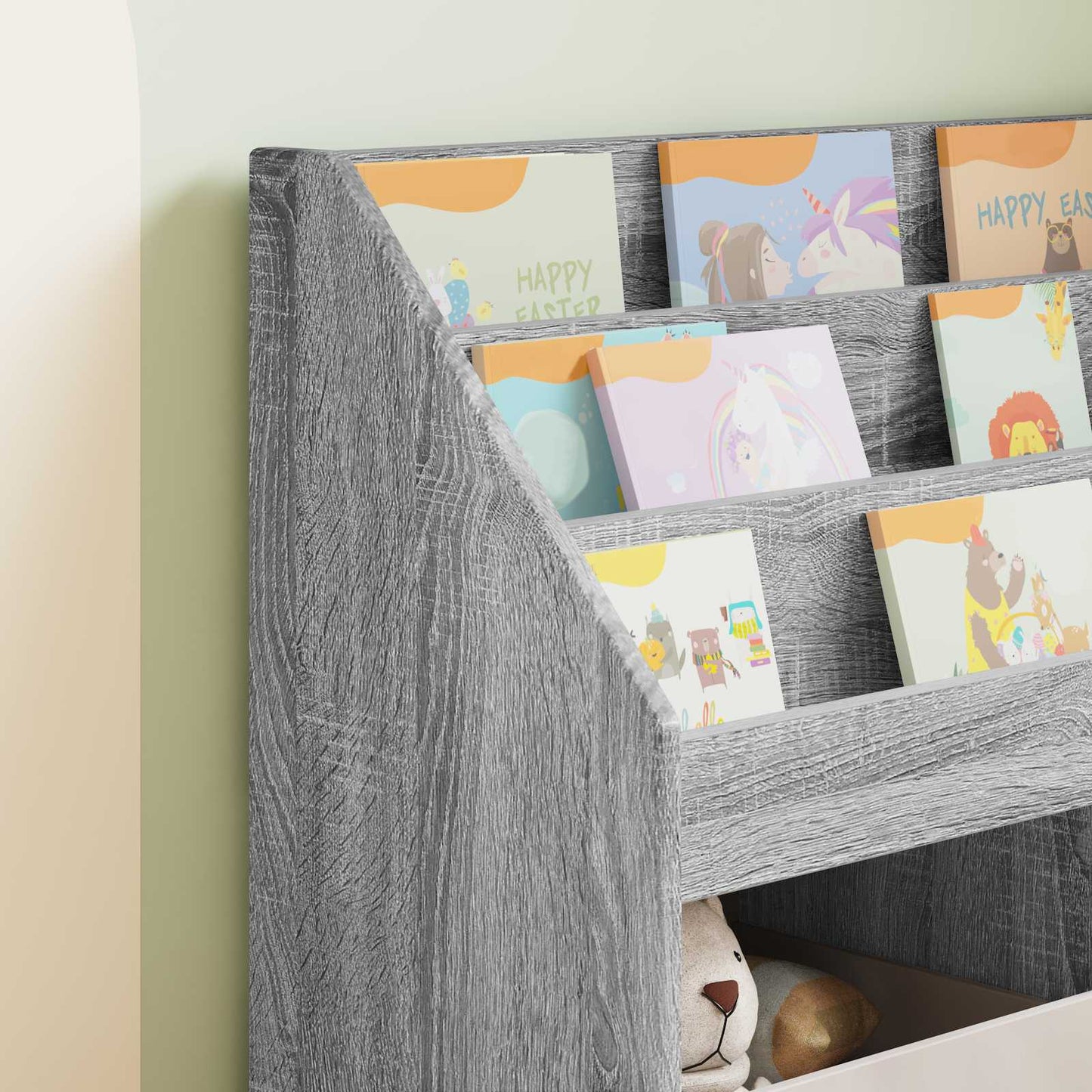 Kids Bookshelf Grey Sonoma 72.5 x 29.5 x 69 cm Engineered Wood