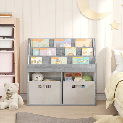 Kids Bookshelf Grey Sonoma 72.5 x 29.5 x 69 cm Engineered Wood