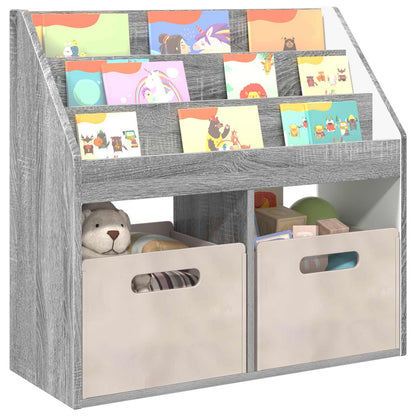 Kids Bookshelf Grey Sonoma 72.5 x 29.5 x 69 cm Engineered Wood