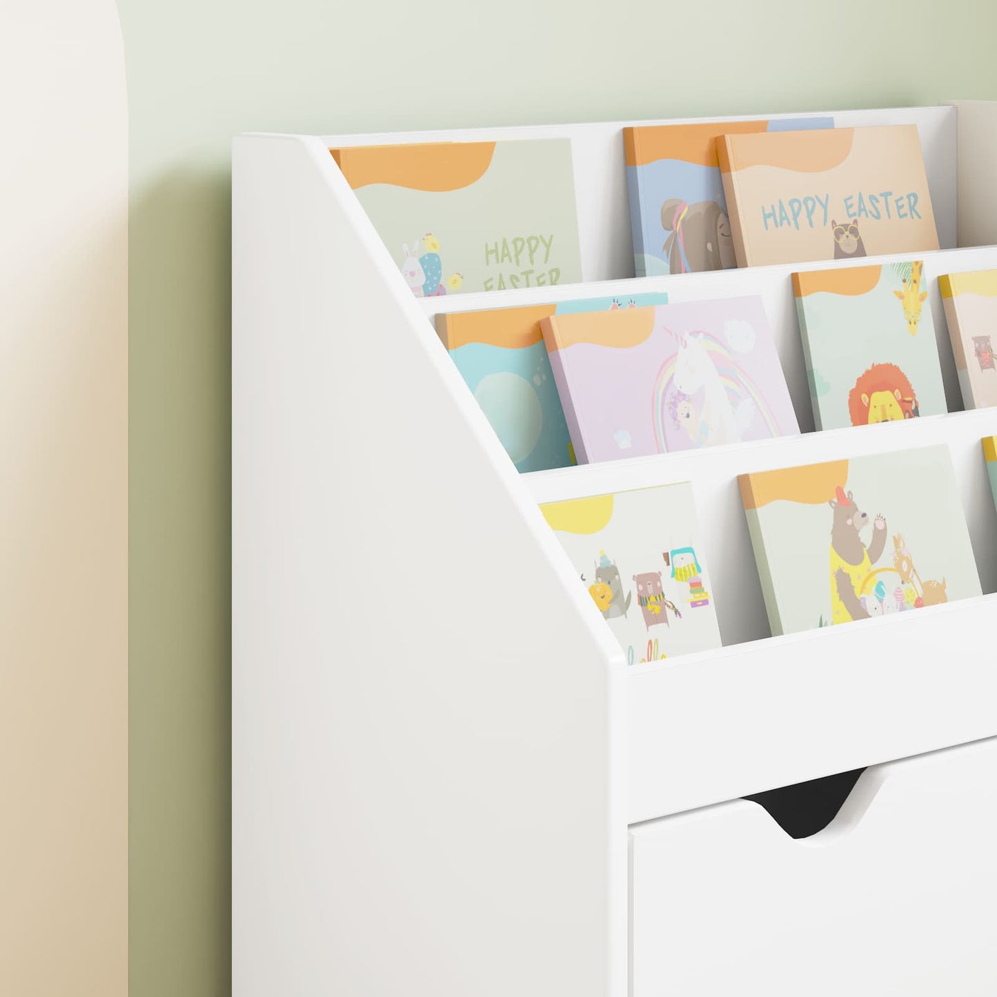 Kids Bookshelf White 60 x 29.5 x 69 cm Engineered Wood