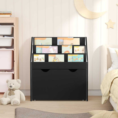 Kids Bookshelf Black 60 x 29.5 x 69 cm Engineered Wood