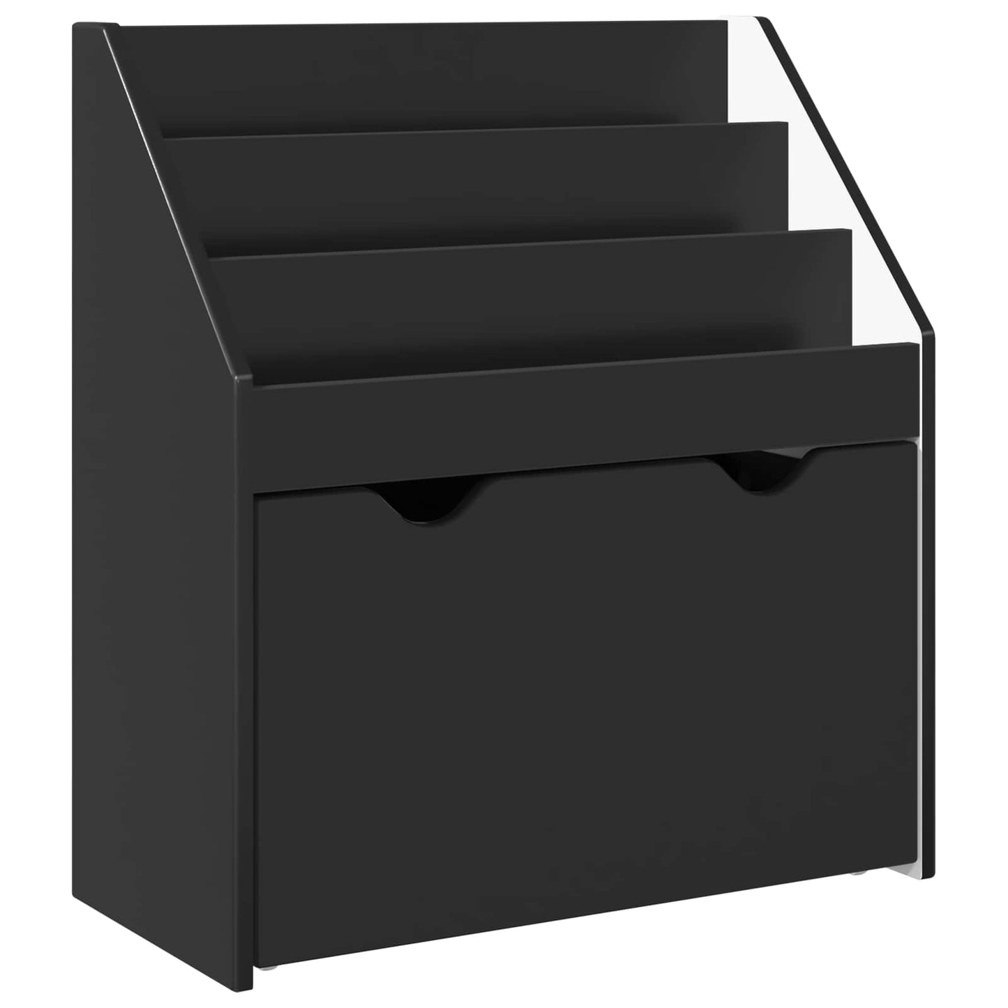 Kids Bookshelf Black 60 x 29.5 x 69 cm Engineered Wood