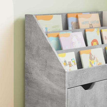 Kids Bookshelf Concrete Grey 60 x 29.5 x 69 cm Engineered Wood