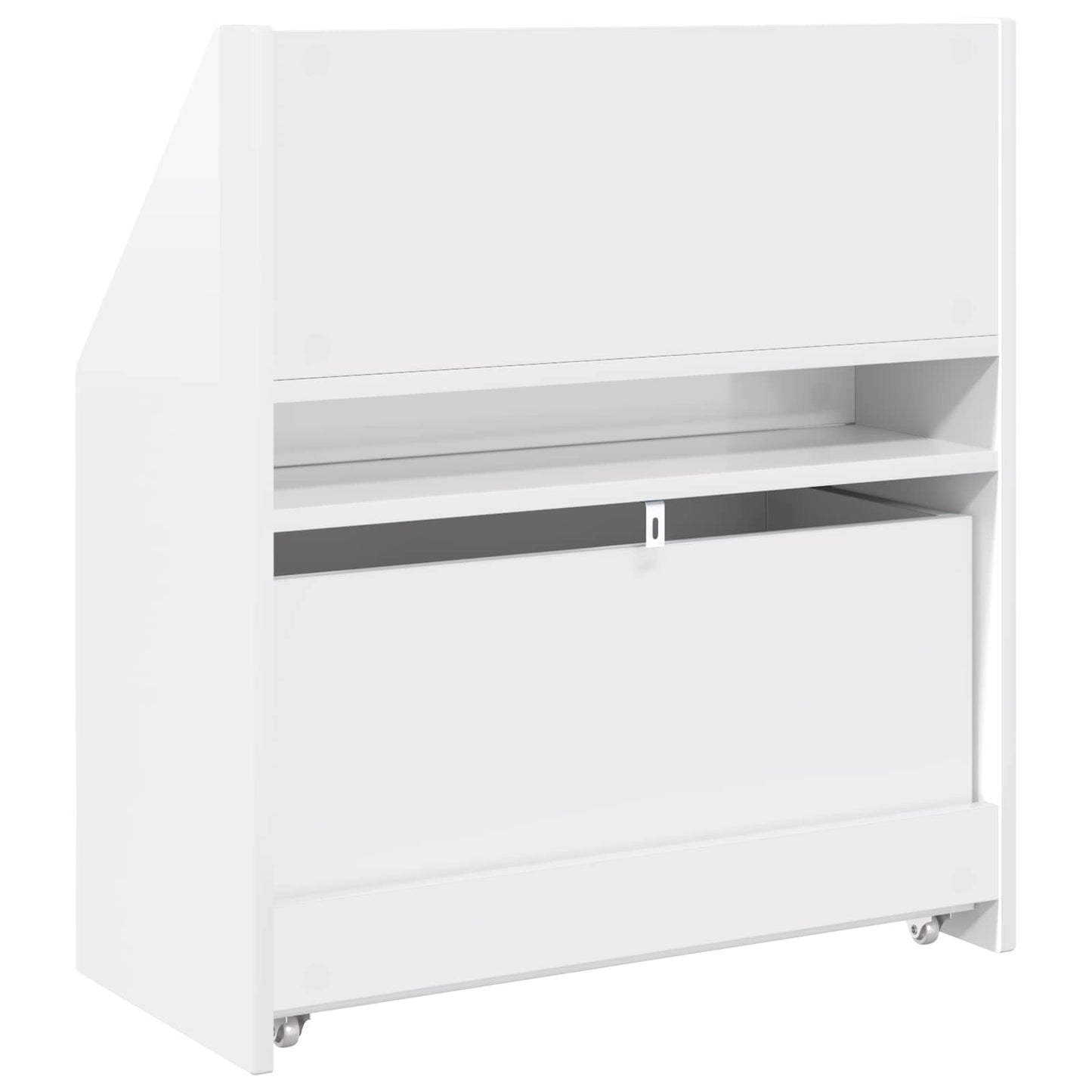 Kids Bookshelf with Drawer High Gloss White 60 x 29.5 x 69 cm