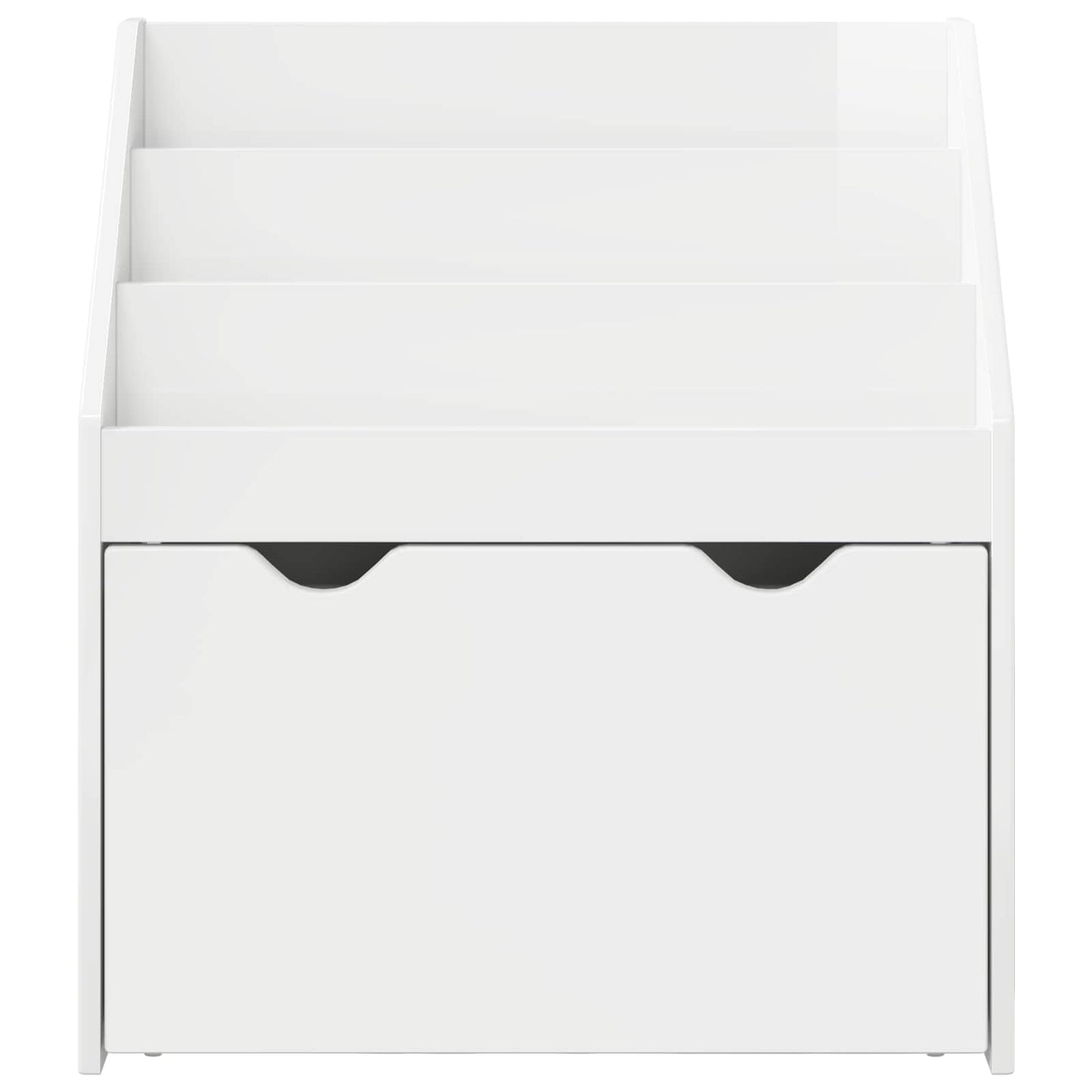 Kids Bookshelf with Drawer High Gloss White 60 x 29.5 x 69 cm