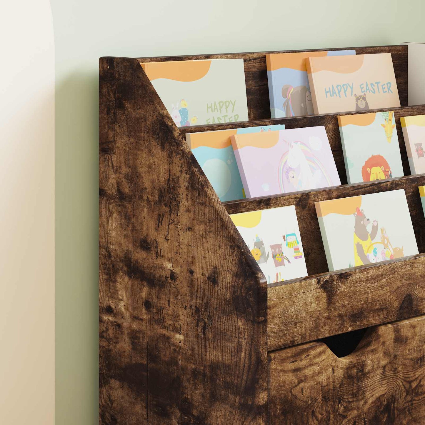 Kids Bookshelf Smoked Oak 60 x 29.5 x 69 cm Engineered Wood