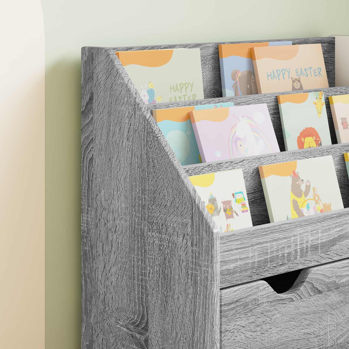 Kids Bookshelf Grey Sonoma 60 x 29.5 x 69 cm Engineered Wood