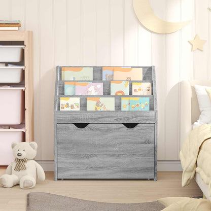 Kids Bookshelf Grey Sonoma 60 x 29.5 x 69 cm Engineered Wood